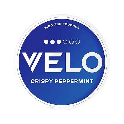 VELO Crispy Peppermint nicotine pouch can